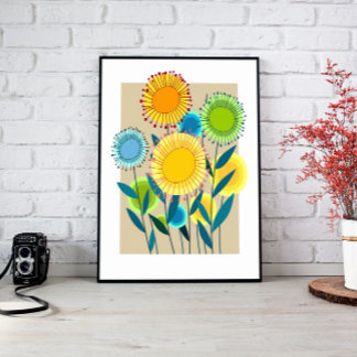 Flower Wall Art Canvas