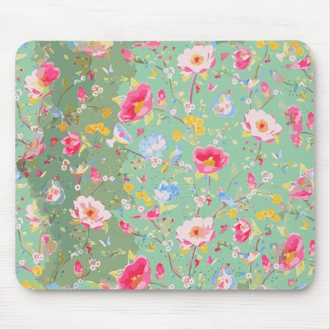 Flower Wall Dimsun Pattern Mouse Mat (Front)
