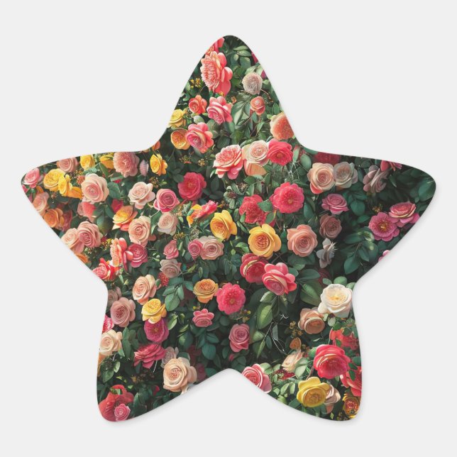 flower wall star sticker (Front)