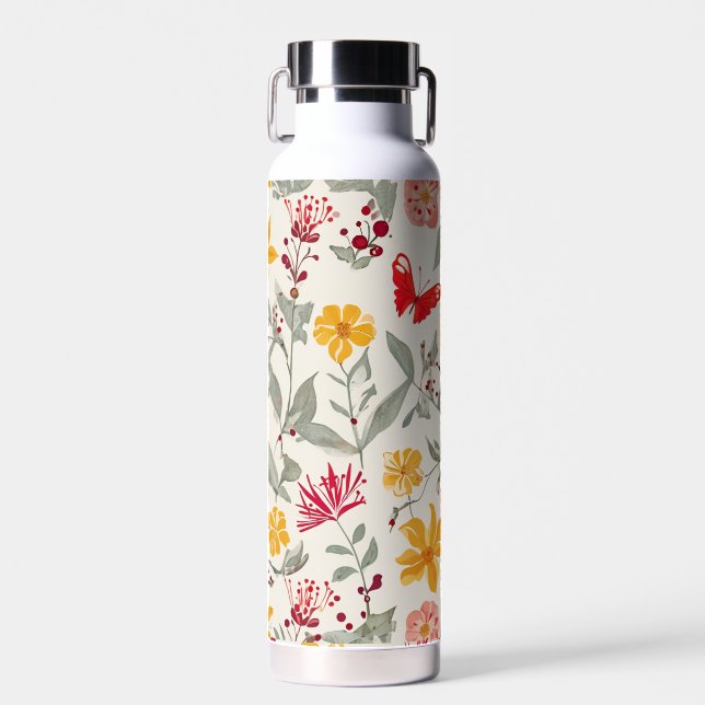 Flower Water Bottle (22 oz) (Front)