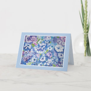 Flower Watercolor Abstract Greeting Card
