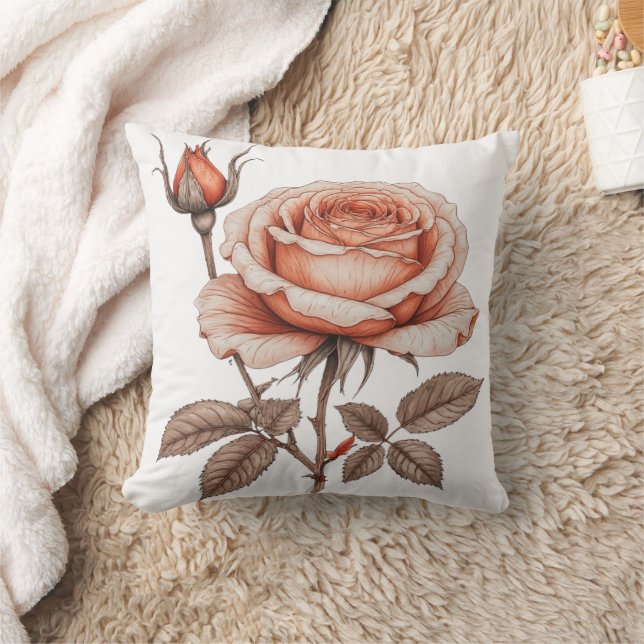 flower Watercolor  Cushion (Blanket)