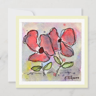 Flower Watercolor Greeting Card