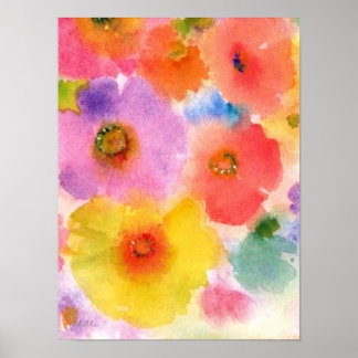 flower watercolor print