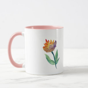 Flower Watercolor  Ringer Combo Mug