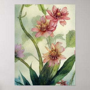 Flower Watercolour Spring Flowers Poster