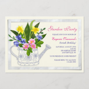 Flower Watering Can Invitation