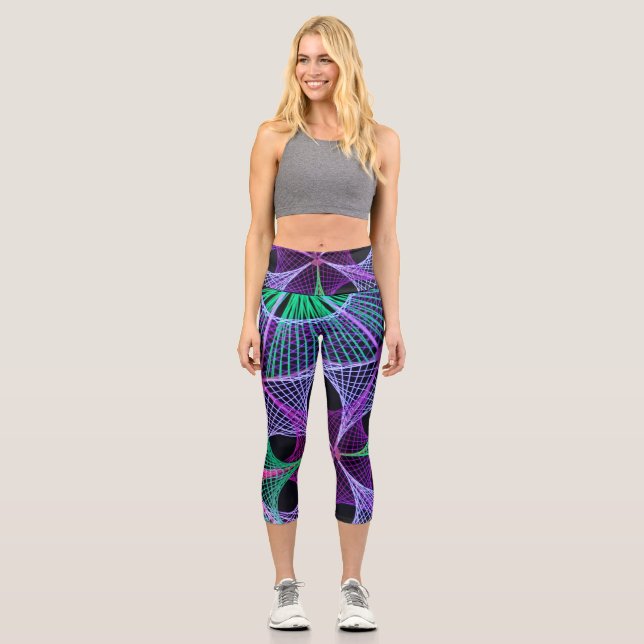 flower web capri leggings (Front)