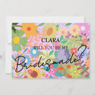 Flower Wedding Bridesmade Invitation