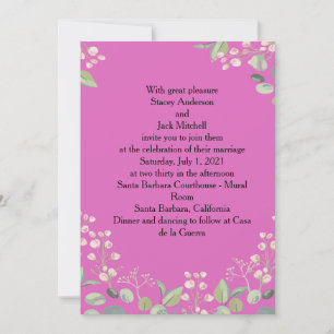 Flower wedding invitation