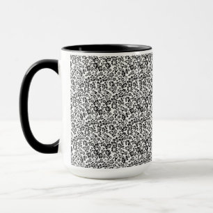 Flower white and black mug. mug