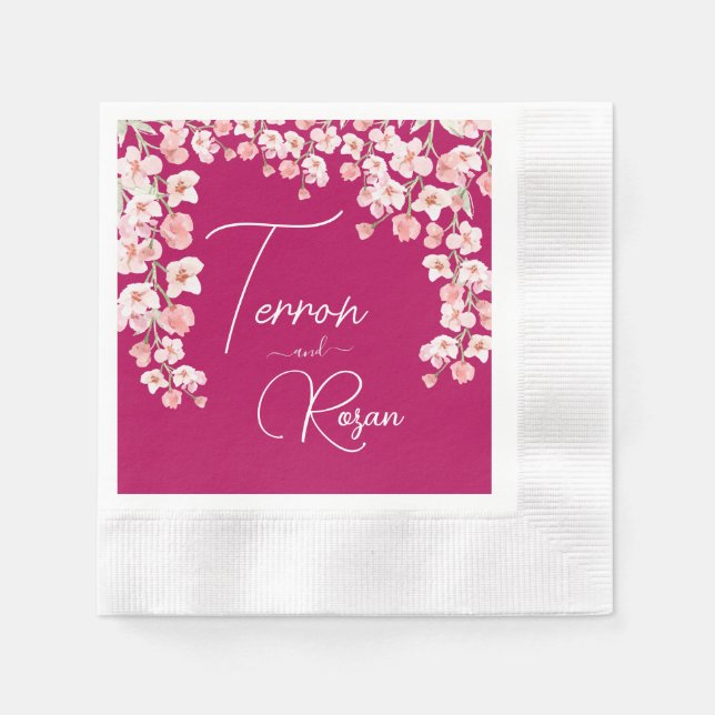 Flower wine napkin (Front)