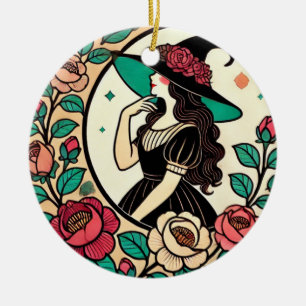 Flower Witch                                       Ceramic Tree Decoration