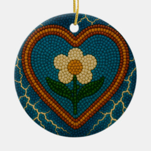 Flower with Beads and Thunder Ceramic Tree Decoration