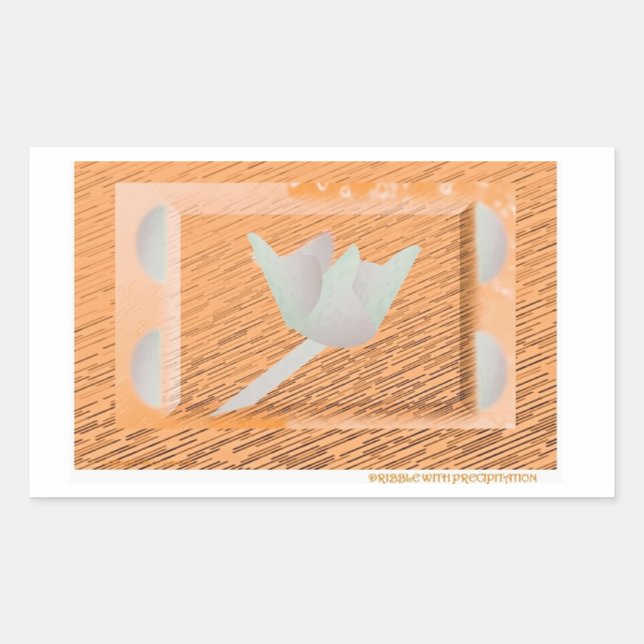 Flower with inspiration. rectangular sticker (Front)