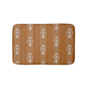 Flower with laurel wreath bath mat