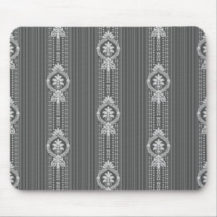 Flower with laurel wreath in grey mouse mat