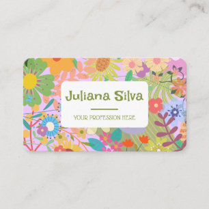 Flower with QR Business Card