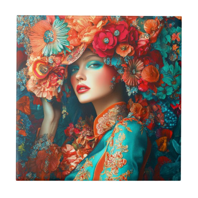 Flower Woman Tile (Front)