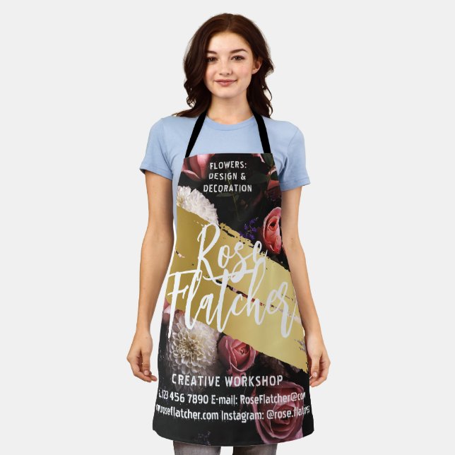 Flower Workshop Black Gold Apron (Worn)