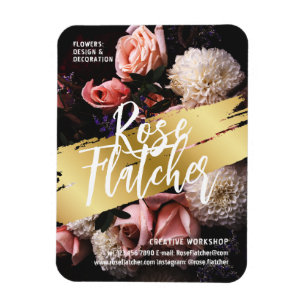 Flower Workshop Black Gold Magnet