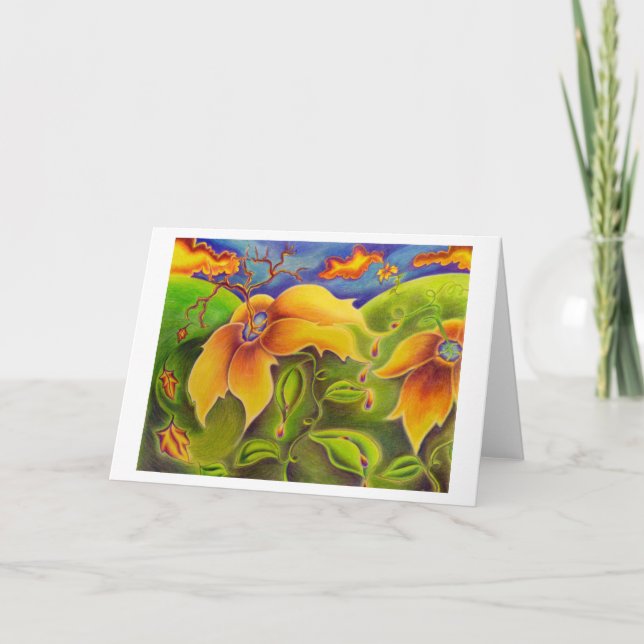Flower Worlds greeting card (Front)