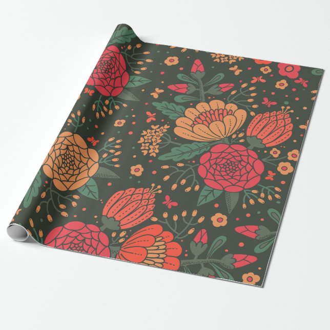 flower wrapping paper (Unrolled)