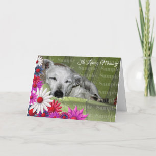 Flower wreath pet loss photo   Customise Card