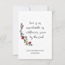 Flower Wreath Wedding Sign, Love Quote