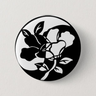 Flower Yen Yang Backpack Pin Button