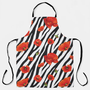flower zebra seamless pattern apron