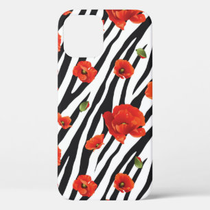 flower zebra seamless pattern iPhone 12 case
