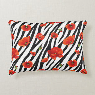 flower zebra seamless pattern decorative cushion