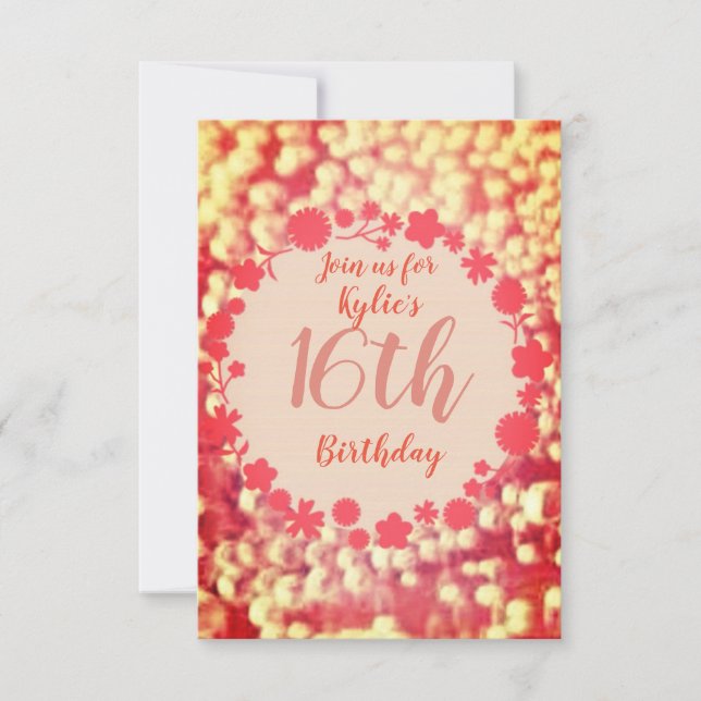 Flowerbomb Birthday Invite (Front)