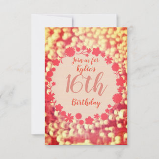 Flowerbomb Birthday Invite
