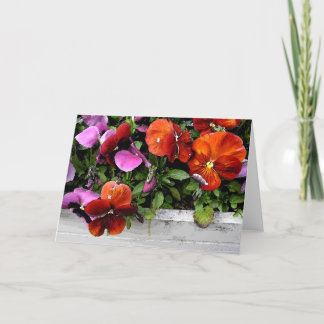 Flowerbox of Pansies Card