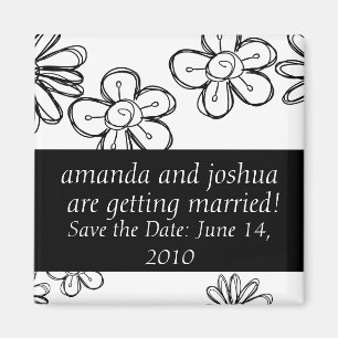 Flowerdoodles-save the date magnet