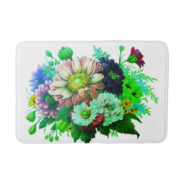 flowered bath mat (Front)
