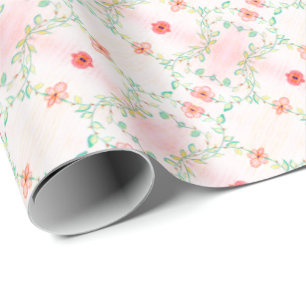 Flowered Everyday Pastel Shade Wrapping Paper