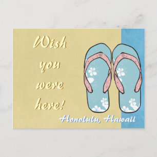 Flowered Flipflops Postcard