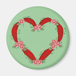 Flowered Heart Magnet