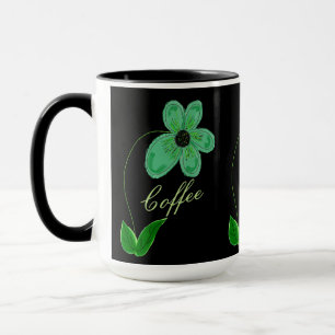 Flowered Mug With Greens