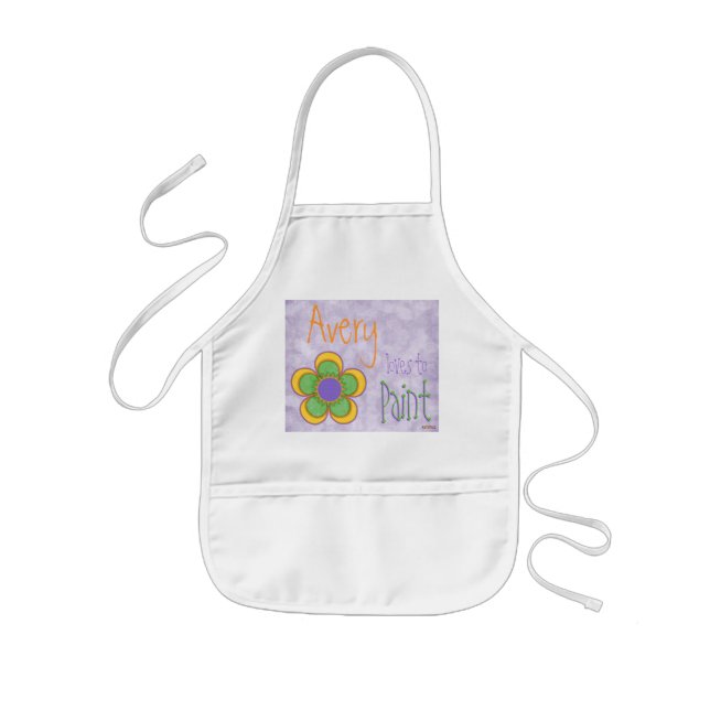 Flowered Painting Apron (Front)