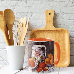 Flowered Pitcher and Fruit Mug