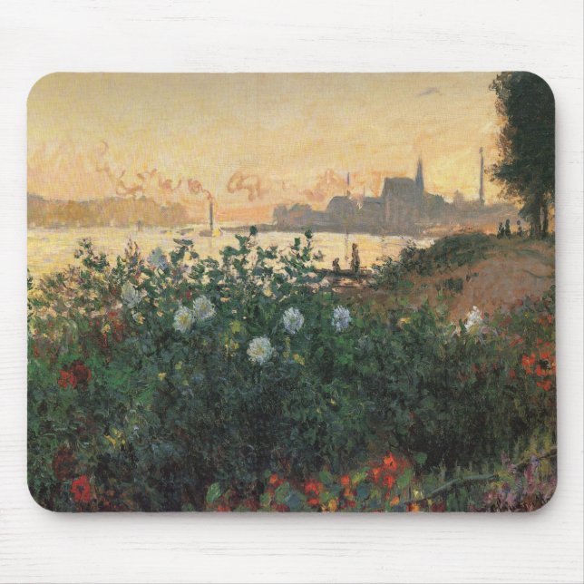 Flowered Riverbank, Argenteuil - Claude Monet - c1 Mouse Mat (Front)