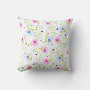FLOWERED throw pillow. Cushion