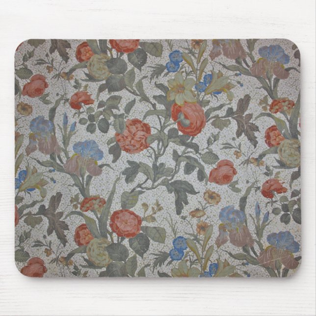 Flowered Wallpaper Mouse Pad (Front)