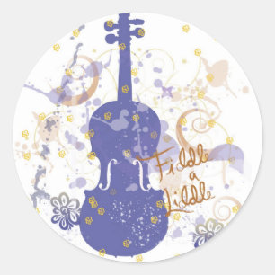 flowerfiddle classic round sticker