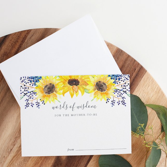 Flowerfields Baby Shower Advice Card (Creator Uploaded)