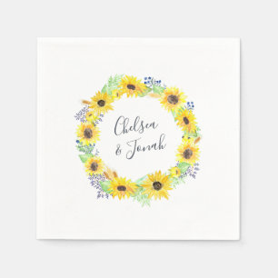 Flowerfields Personalised Wedding Napkin